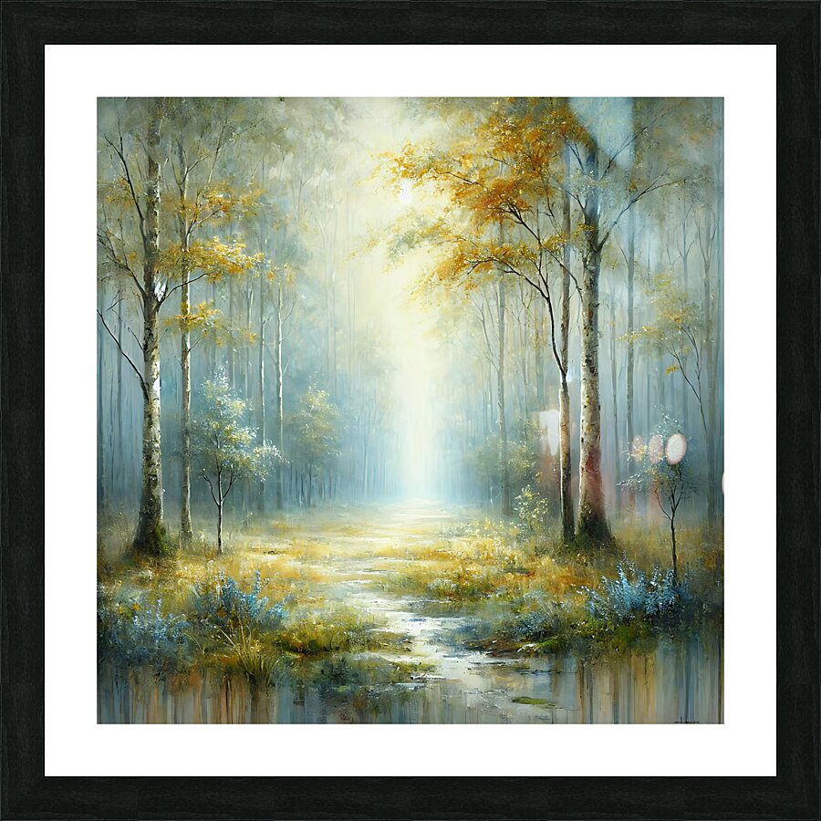Large Abstract Landscape Oil Painting Picture Frame print