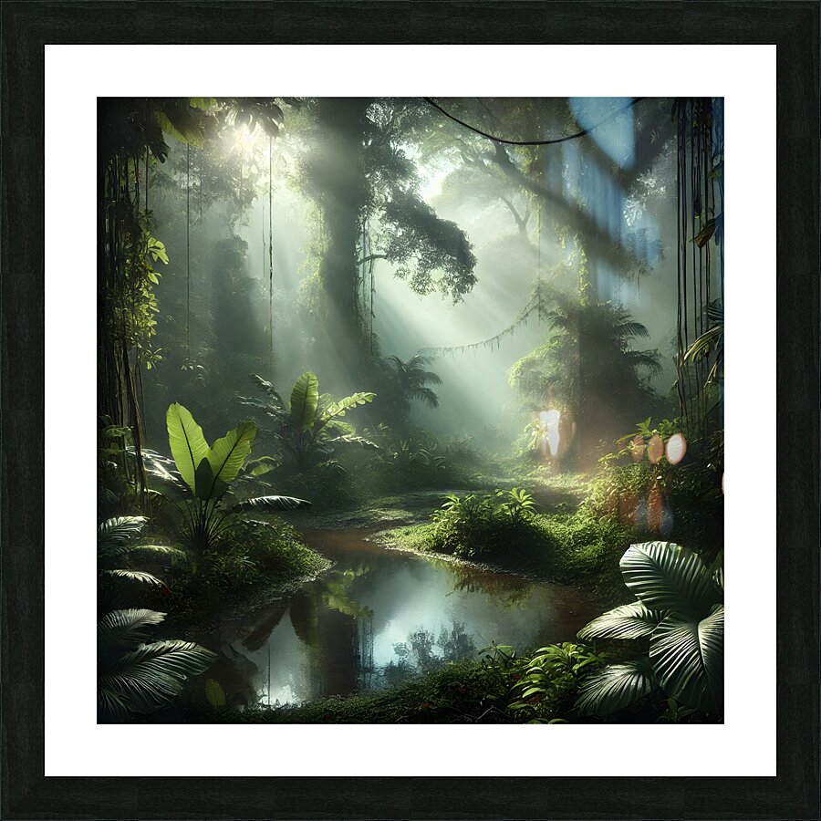 Tropical Rainforest Acrylic Giclee Print Picture Frame print