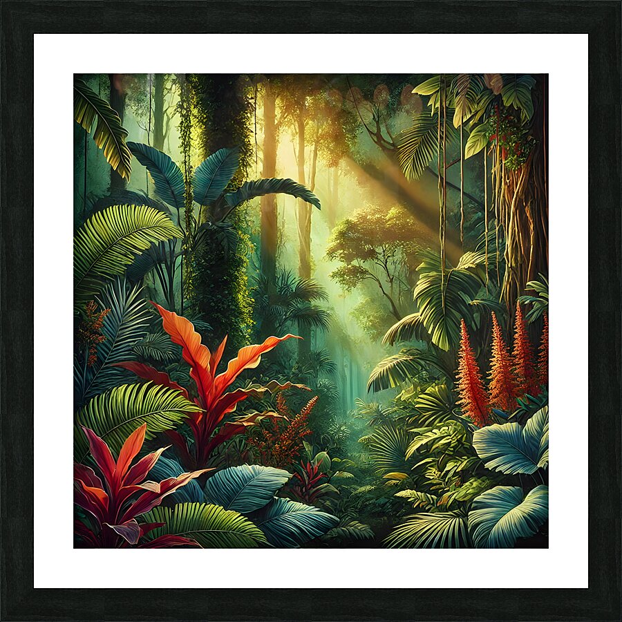 Tropical Jungle Giclee Print Picture Frame print
