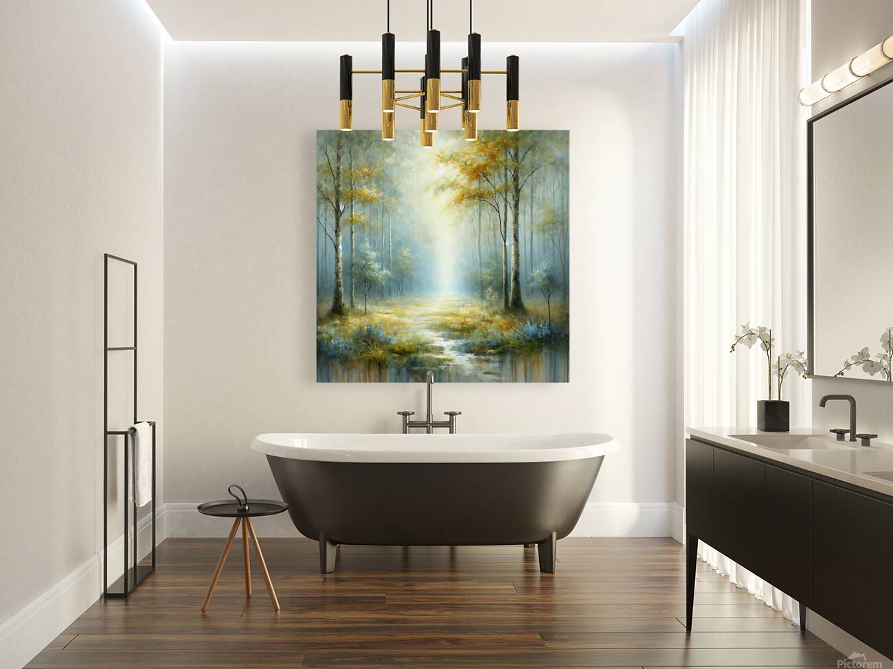 Large Abstract Landscape Oil Painting Reproduction