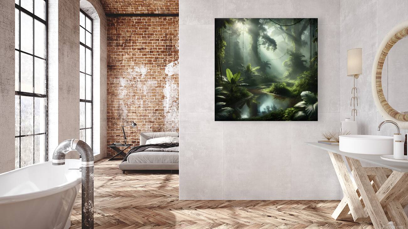 Tropical Rainforest Acrylic Giclee Print Reproduction