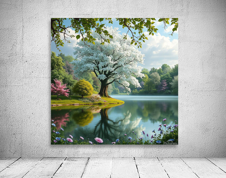 3D Forest Textured Wall Art Landscape Tree And Fl Wall Preview
