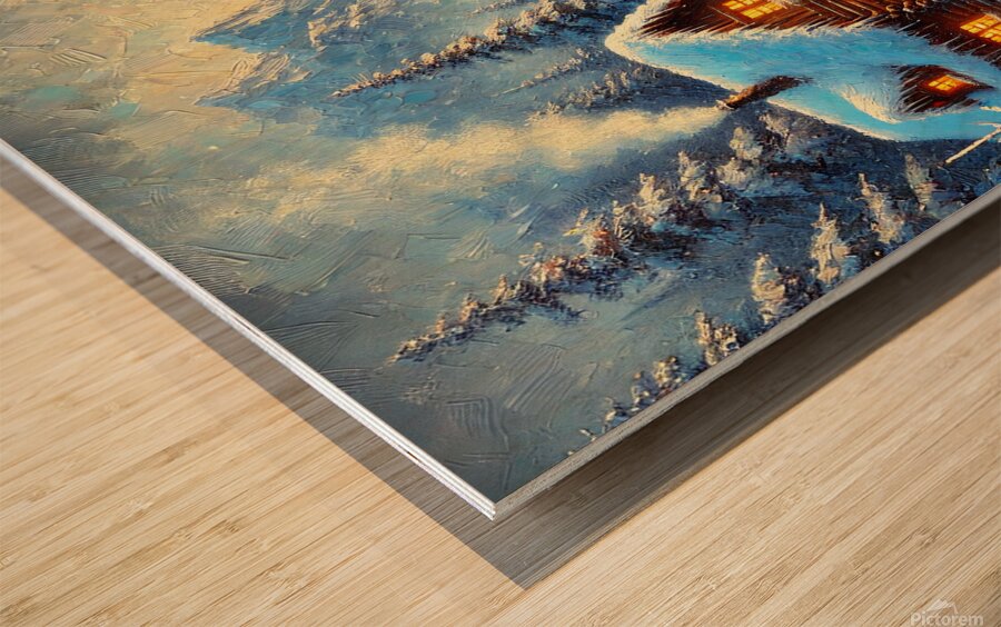 Forest Snowy Landscape Wood print