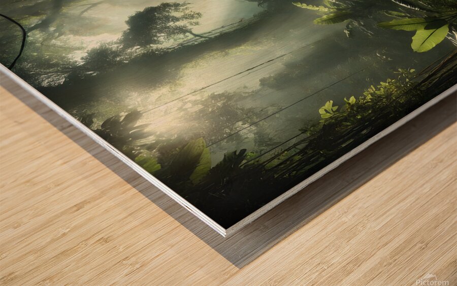 Tropical Rainforest Acrylic Giclee Print Wood print