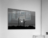 BW Two Tree Sunset Acrylic Print