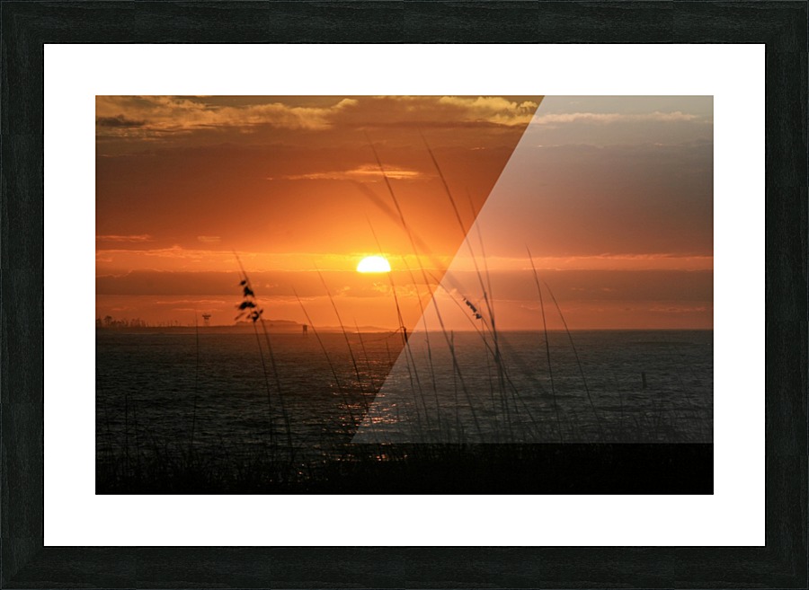 Sea Grass Sunset Picture Frame print