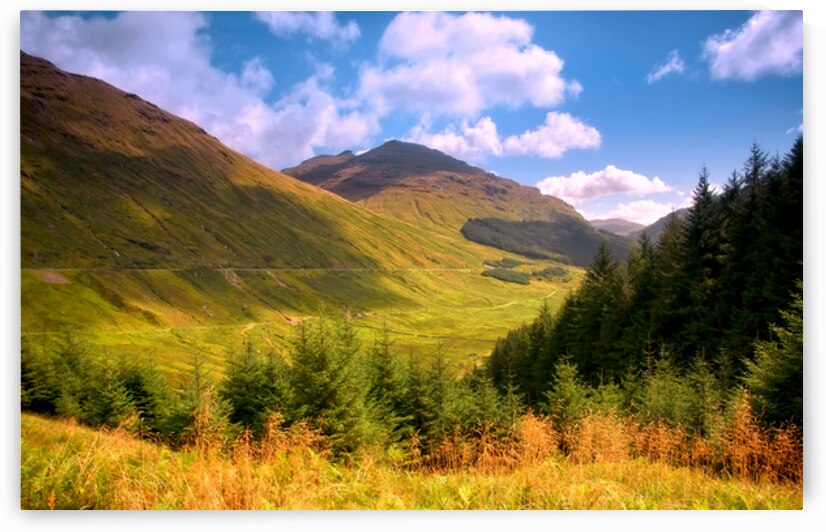 Peaceful Sunny Day in Mountains. Rest and Be Thankful by Jenny Rainbow