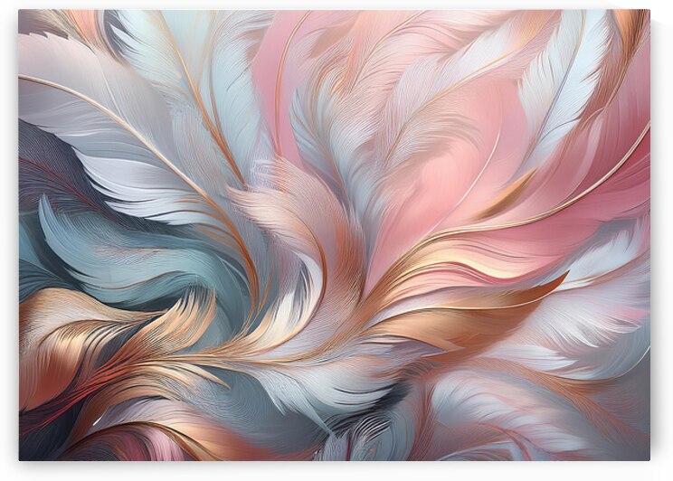 Feathers Patterns Abstract - Ethereal Grace by Jenny Rainbow
