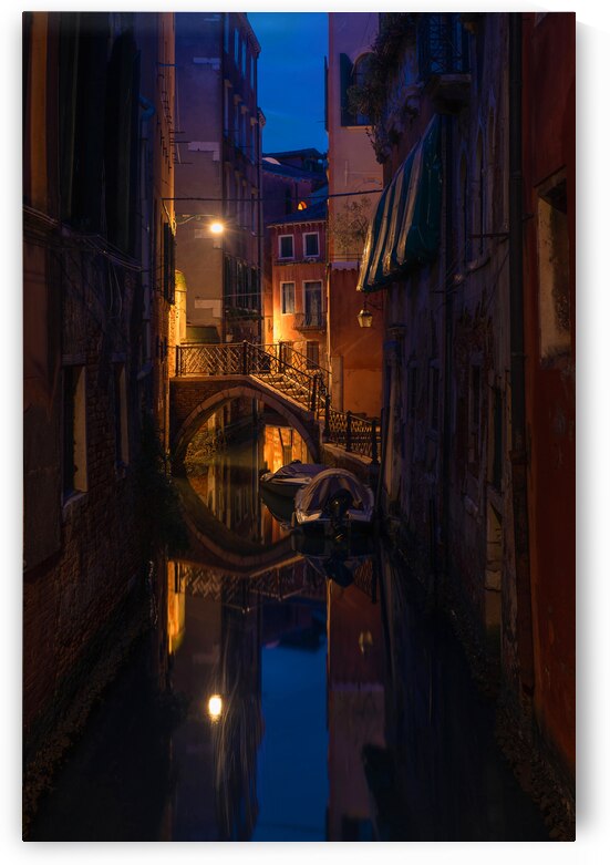 Night Magic of Venice - Ponte Storto 2 by Jenny Rainbow