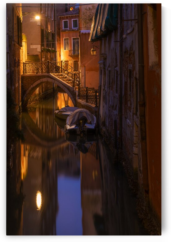 Night Magic of Venice - Ponte Storto 4 by Jenny Rainbow
