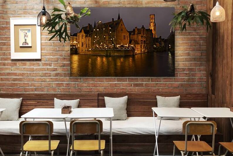 Night Bruges in Christmas Time   Belgium by Jenny Rainbow