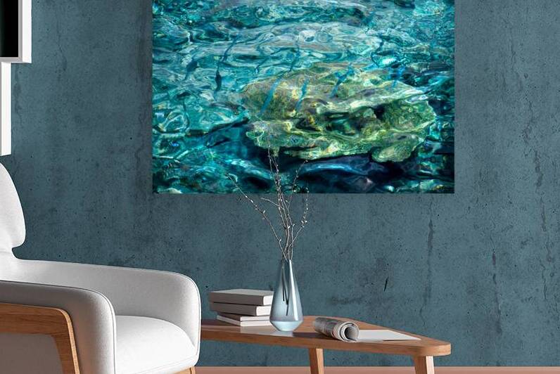 Blue Fishes in Blue Water by Jenny Rainbow