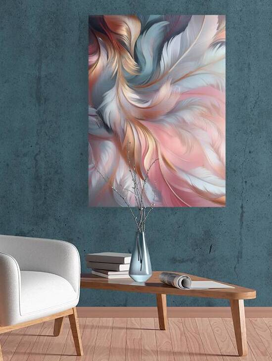 Feathers Patterns Abstract - Ethereal Grace 1 by Jenny Rainbow