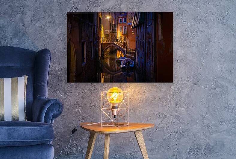 Night Magic of Venice - Ponte Storto 3 by Jenny Rainbow