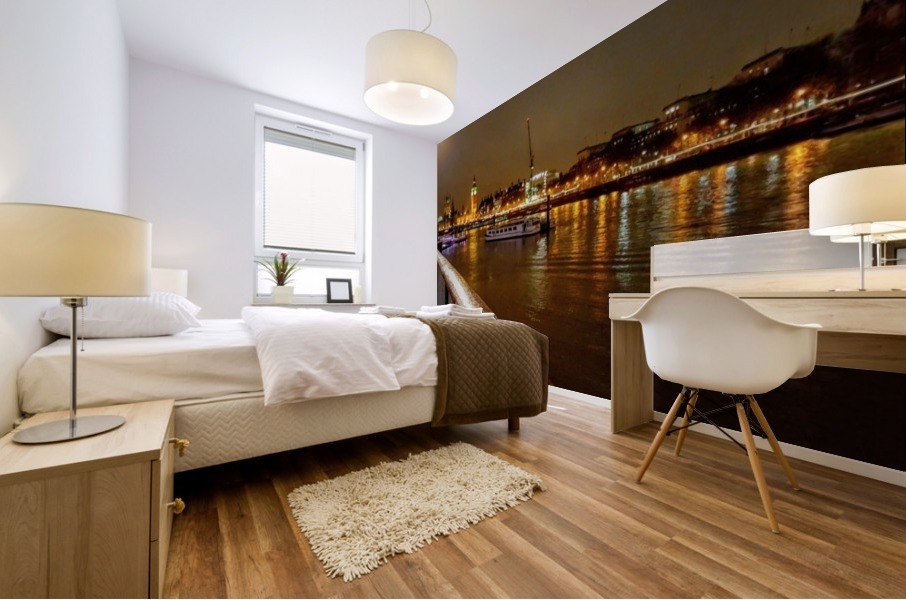 lights at night Mural print