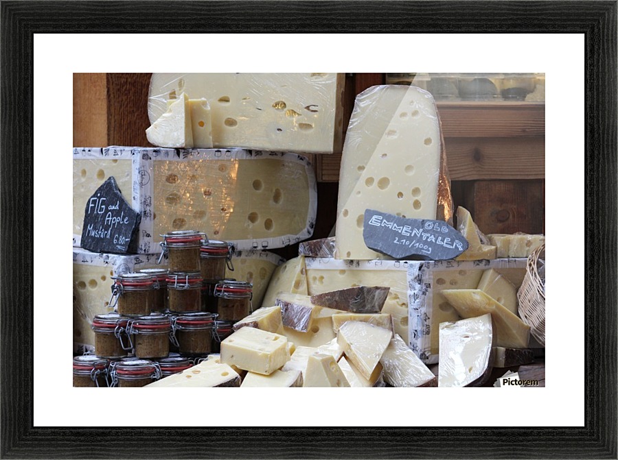 Holey cheese Picture Frame print