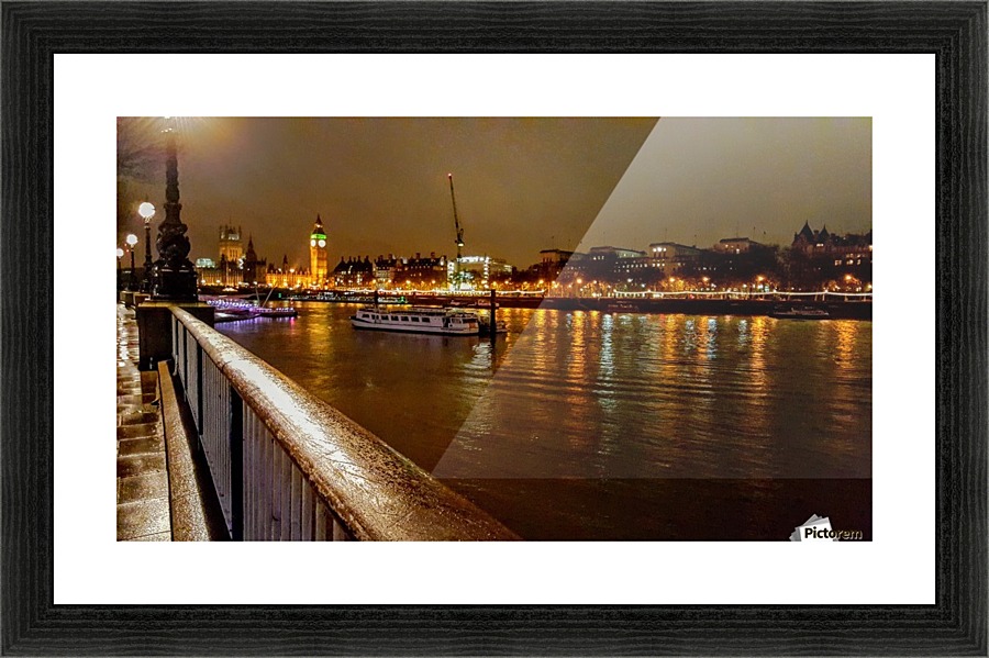 lights at night Picture Frame print