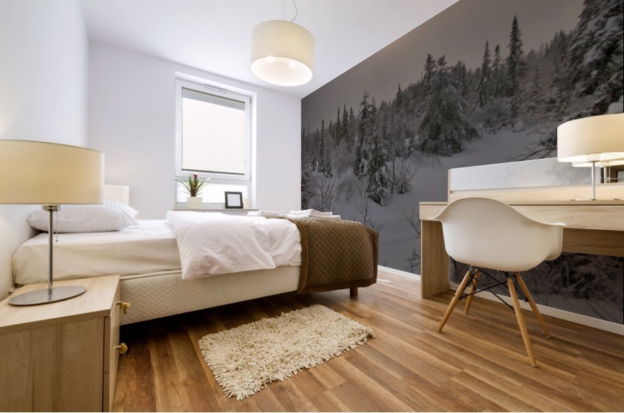 sous la neige Mural print