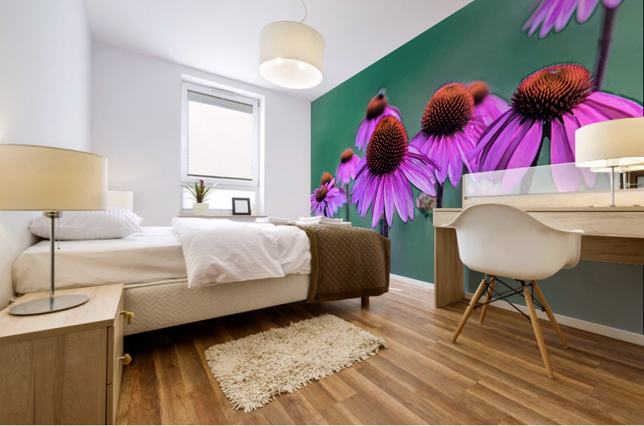Frozen In Time - Echinacea Mural print