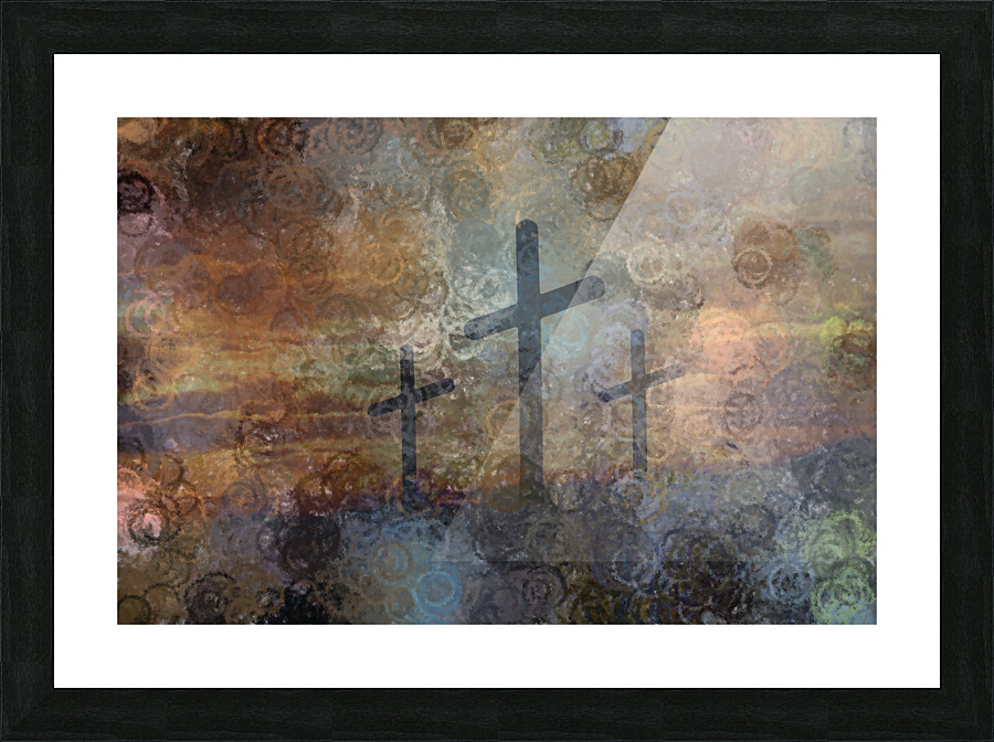 Three Crosses Picture Frame print