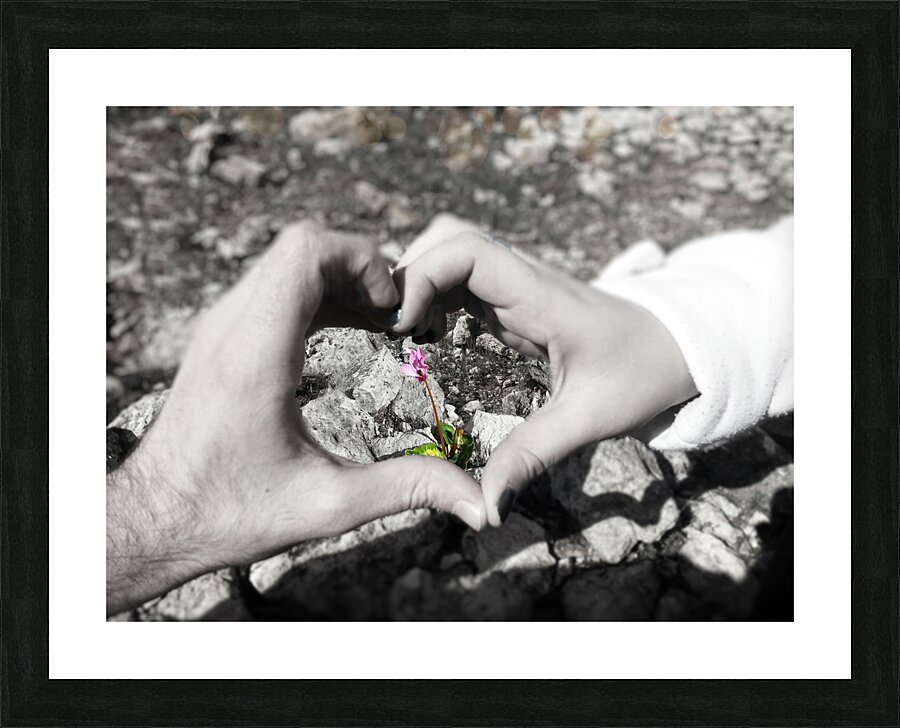 Pink Love Picture Frame print