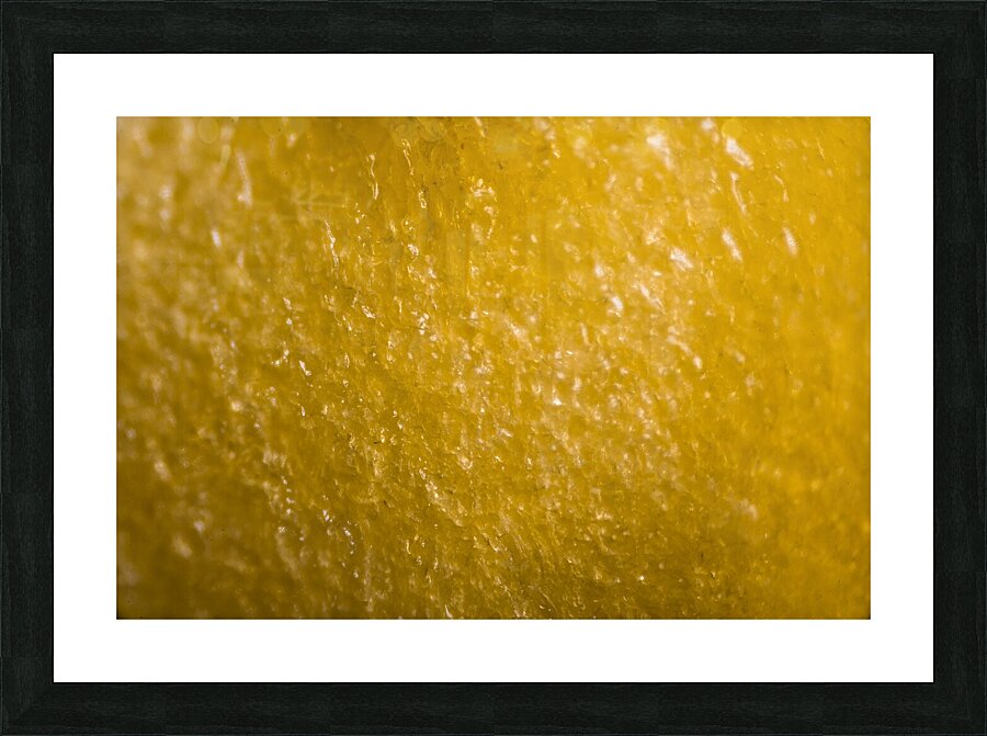 Yellow Peppers kernel under the microscope Picture Frame print