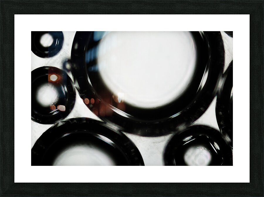 Water bubbles under the microscope Picture Frame print