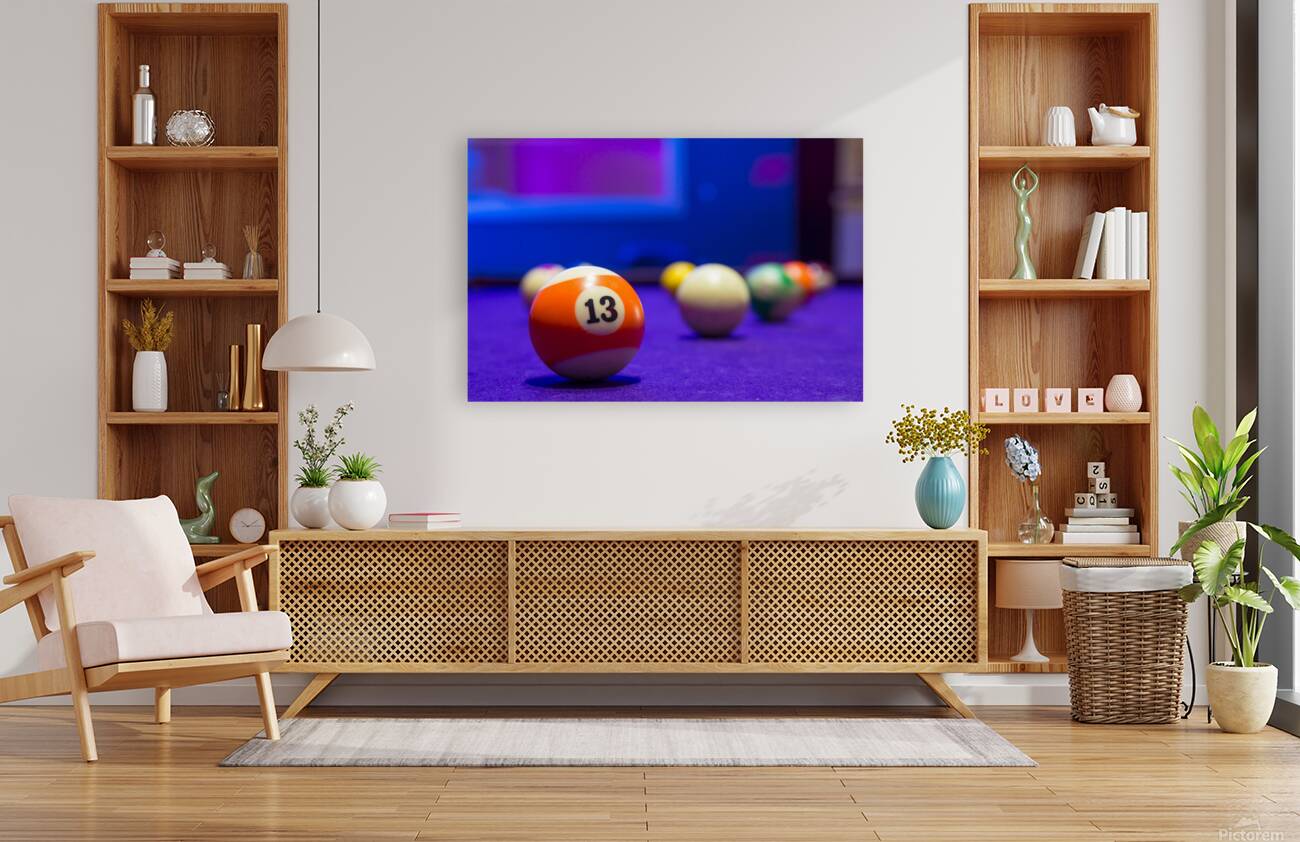 Billiard balls in a pool table Reproduction