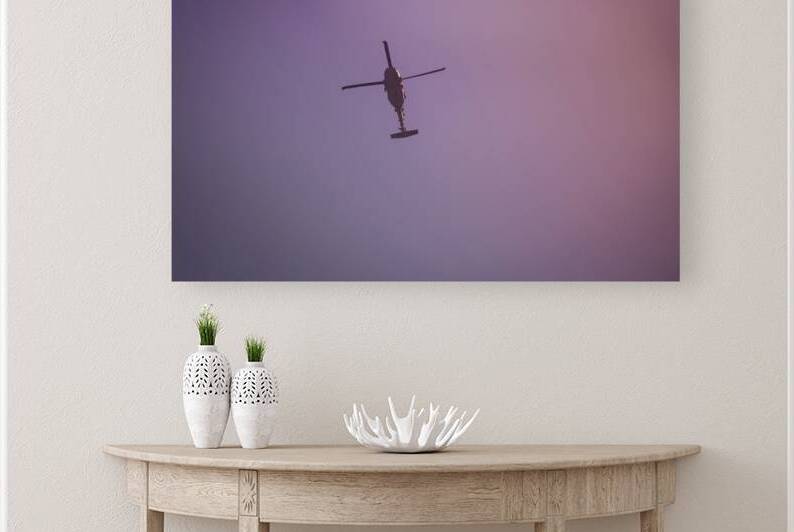 Israeli military UH-60 Black Hawk helicopter flying in the sky by Maor Winetrob