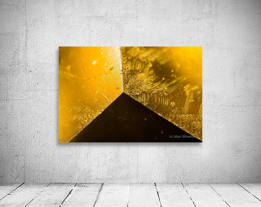 Yellow gem under the microscope Wall Preview
