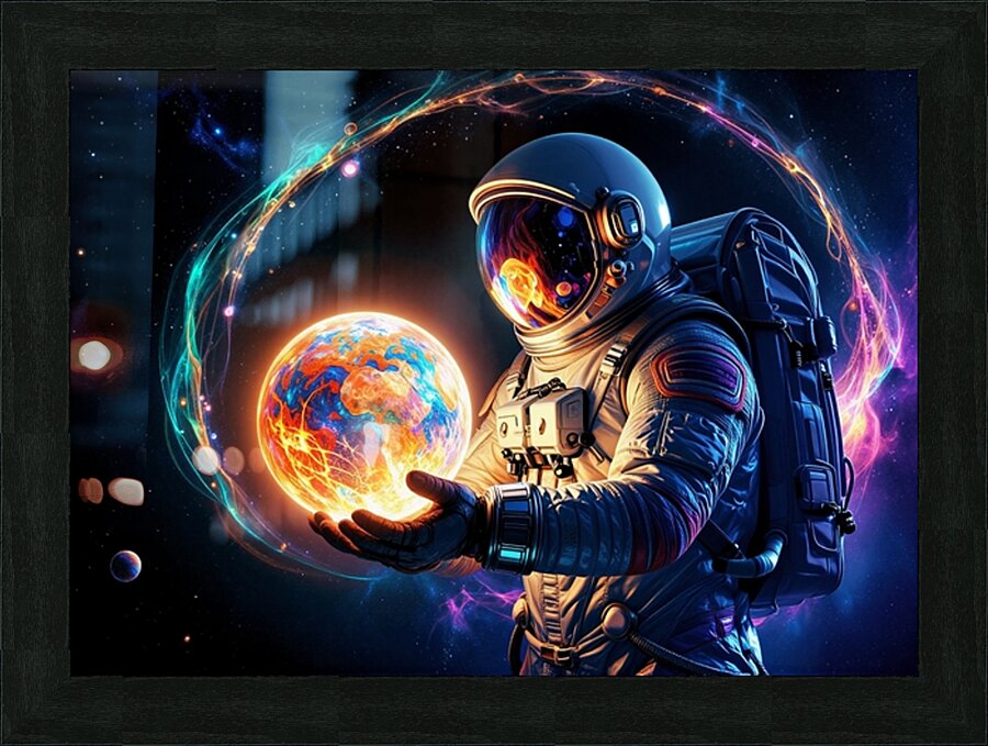 Cosmic Guardian Picture Frame print