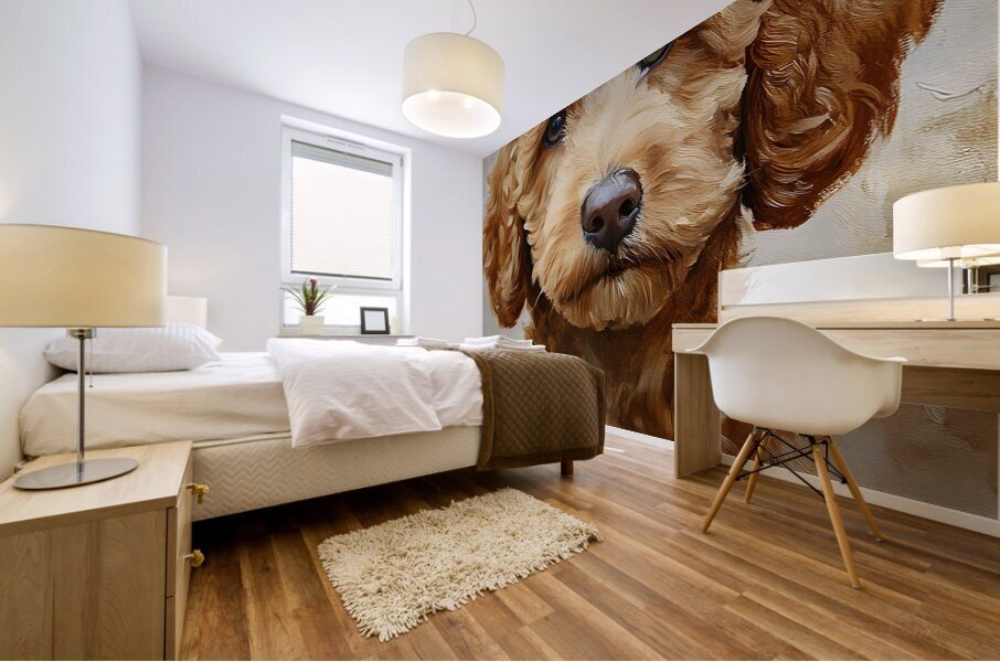 Beautiful Goldendoodle Mural print