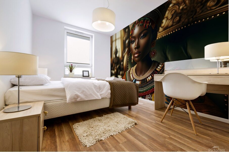 African Queen Mural print