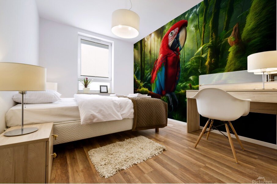 Scarlet Macaw Mural print