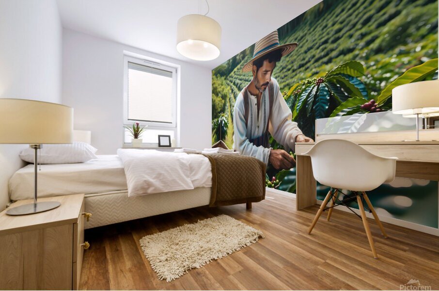 The Coffee Picker Mural print