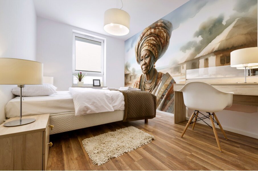 Older African Queen Mural print