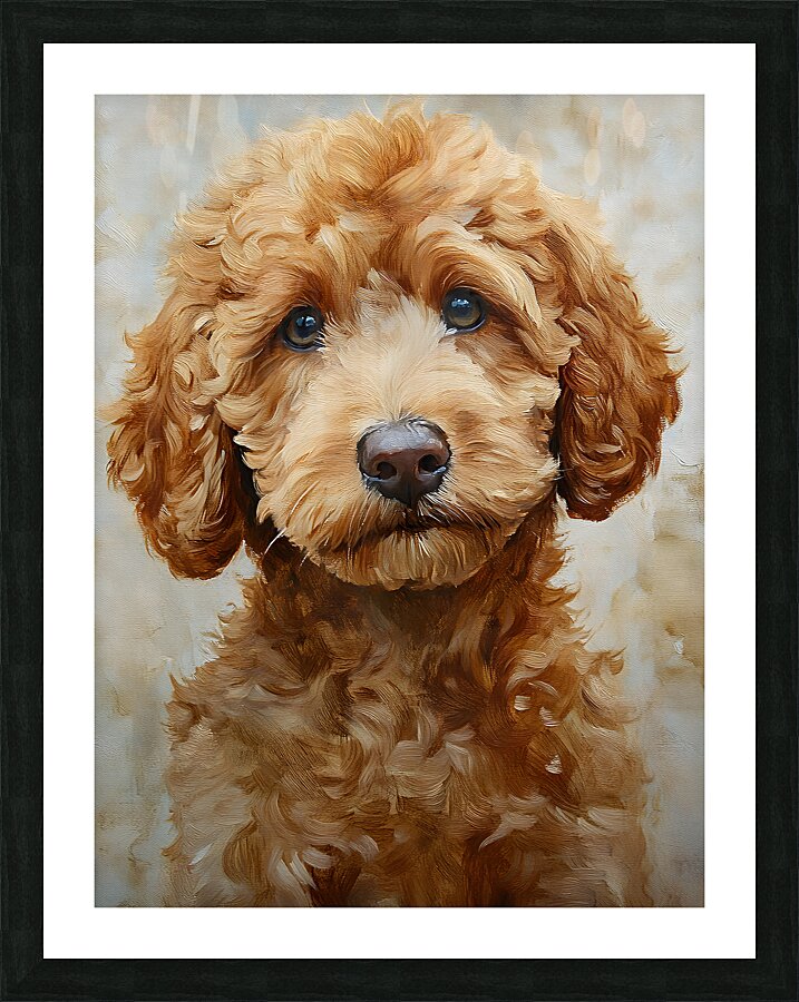 Beautiful Goldendoodle Picture Frame print
