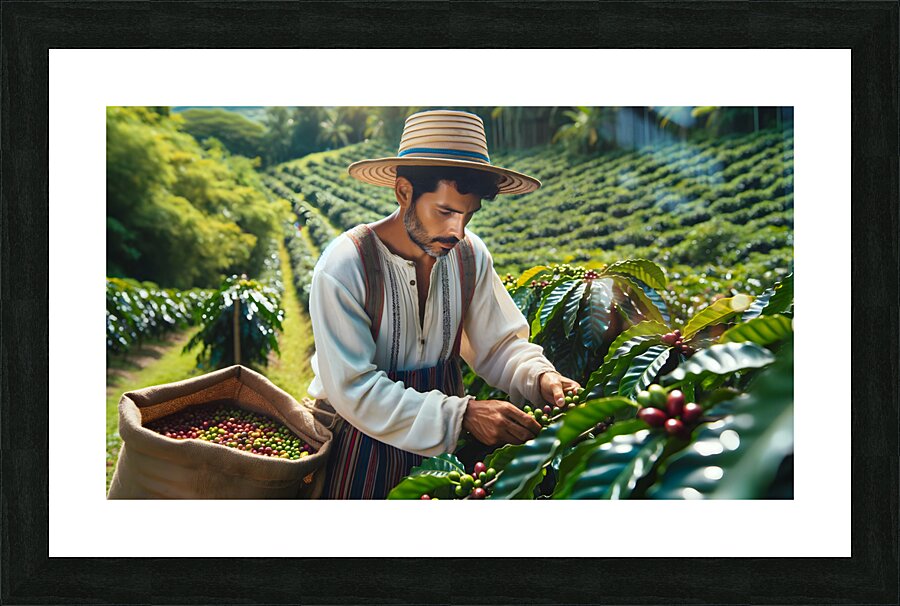 The Coffee Picker Picture Frame print