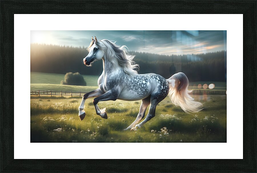 Arabian Horse Prancing Picture Frame print
