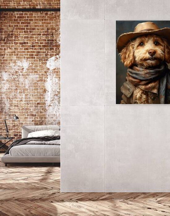 Adorable Cowboy Goldendoodle -  1 by Jose Irizarry