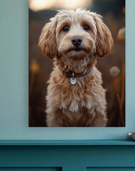 Goldendoodle in a Field by Jose Irizarry