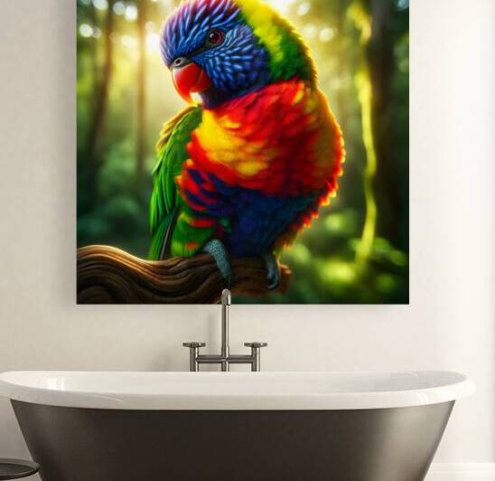 Beautiful Rainbow Lorikeet by Jose Irizarry