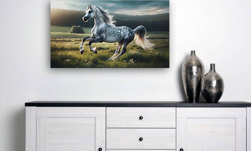 Arabian Horse Prancing by Jose Irizarry