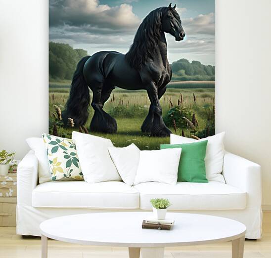 Majestic Friesian Horse by Jose Irizarry