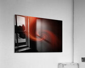 Red Twirling Fireworks Acrylic Print
