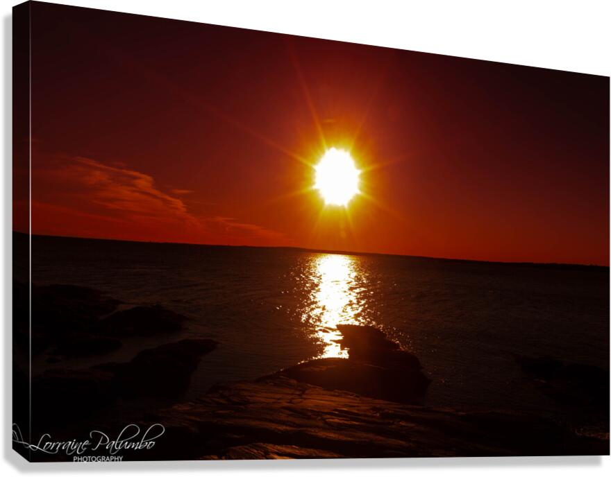 Red Sky Starburst Canvas Print