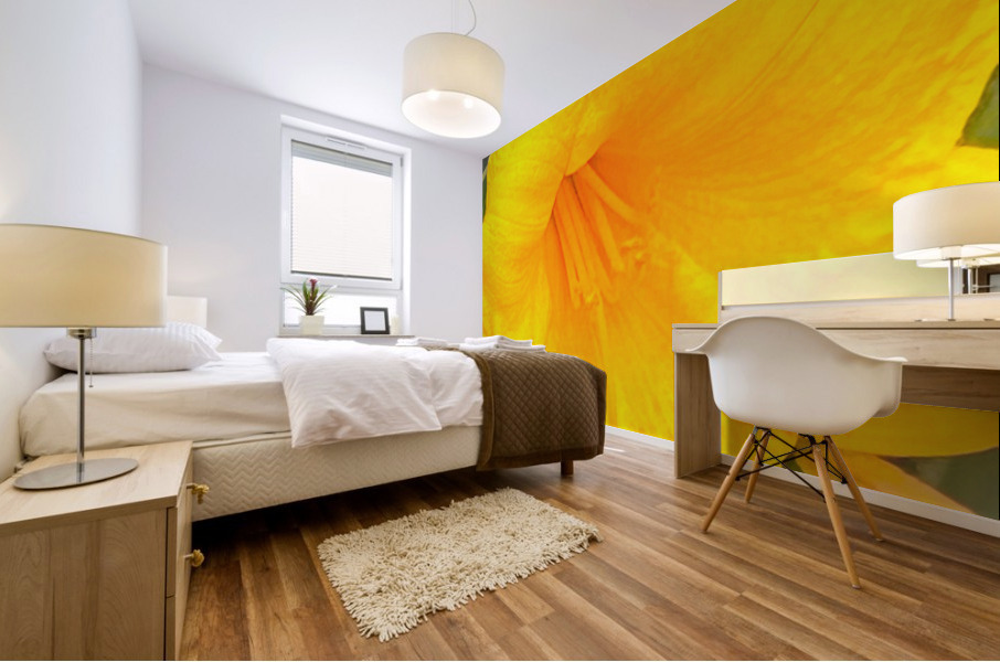 Yellow Hibiscus Macro Mural print
