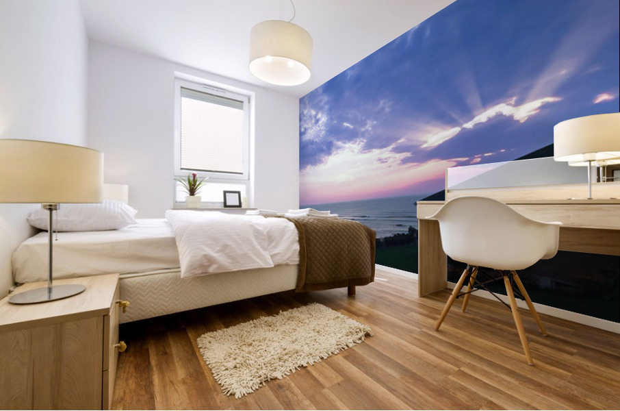 Dramatic Sunset Over Ogunquit v2 Mural print