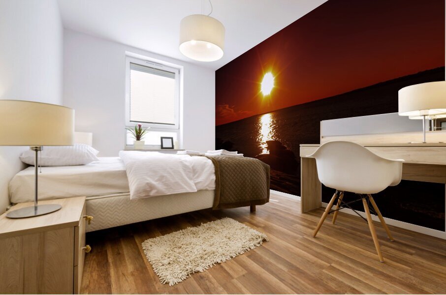 Red Sky Starburst Mural print