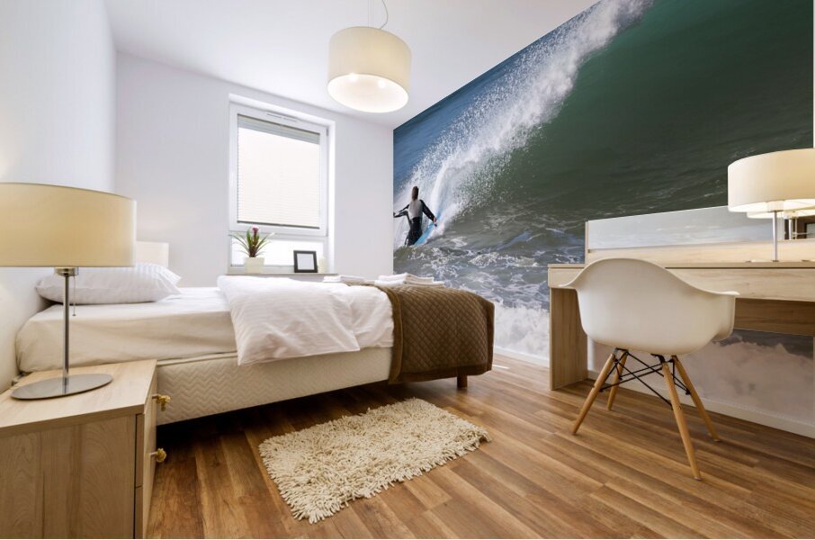 Surfer Riding Waves Mural print